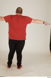 Whole Body Man T poses White Casual Overweight Standing Street photo references